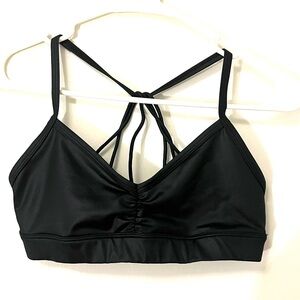 ALO Yoga Black Strappy Back Sports Bra